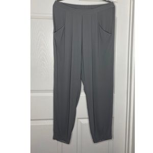 Eileen Fisher Silk Gray Pants Sz S